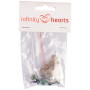 Infinity Hearts Safety Eyes / Amigurumi Eyes Green 10mm - 5 sets