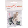 Infinity Hearts Safety Eyes / Amigurumi Eyes Green 12mm - 5 sets
