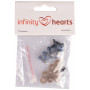 Infinity Hearts Safety Eyes / Amigurumi Eyes Blue 8mm - 5 sets