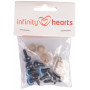Infinity Hearts Safety Eyes / Amigurumi Eyes Blue 12mm - 5 sets