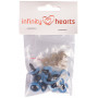 Infinity Hearts Safety Eyes / Amigurumi Eyes Blue 16mm - 5 sets