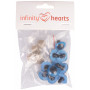 Infinity Hearts Safety Eyes / Amigurumi Eyes Blue 20mm - 5 sets