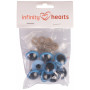 Infinity Hearts Safety Eyes / Amigurumi Eyes Blue 25mm - 5 sets