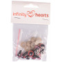 Infinity Hearts Safety Eyes / Amigurumi Eyes White 12mm - 5 sets - Factory Seconds