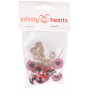 Infinity Hearts Safety Eyes / Amigurumi Eyes Red 14mm - 5 sets - 2nd selection