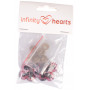 Infinity Hearts Safety Eyes / Amigurumi Eyes White 16mm - 5 sets