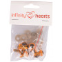 Infinity Hearts Safety eyes / Amigurumi eyes Orange 14mm - 5 sets - 2nd selection