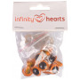Infinity Hearts Safety eyes / Amigurumi eyes Orange 16mm - 5 sets - 2nd selection