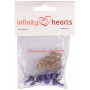 Infinity Hearts Safety Eyes / Amigurumi Eyes Pink 10mm - 5 sets - 2nd selection