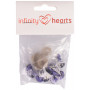 Infinity Hearts Safety Eyes / Amigurumi Eyes Pink 12mm - 5 sets