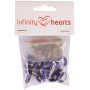 Infinity Hearts Safety eyes / Amigurumi eyes Purple 16mm - 5 sets - 2nd selection