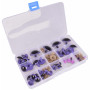 Infinity Hearts Safety Eyes / Amigurumi Eyes in plastic box Pink 8-30mm - 18 sets