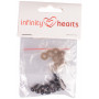 Infinity Hearts Safety Eyes / Amigurumi Eyes Brown 8mm - 5 sets
