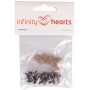 Infinity Hearts Safety Eyes / Amigurumi Eyes Brown 10mm - 5 sets