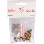 Infinity Hearts Safety Eyes / Amigurumi Eyes Yellow 10mm - 5 sets