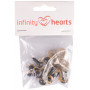 Infinity Hearts Safety Eyes / Amigurumi Eyes Yellow 12mm - 5 sets