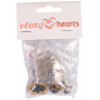 Infinity Hearts Safety Eyes / Amigurumi Eyes Yellow 15mm - 5 sets