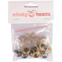 Infinity Hearts Safety Eyes / Amigurumi Eyes Yellow 18mm - 5 sets