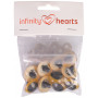 Infinity Hearts Safety Eyes / Amigurumi Eyes Yellow 25mm - 5 sets