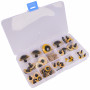 Infinity Hearts Safety Eyes / Amigurumi Eyes in plastic box Yellow 8-30mm - 16 sets - 2nd selection