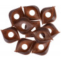 Infinity Hearts Eyelid for 14-16mm Safety Eyes Brown - 5 sets