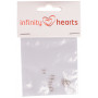 Infinity Hearts Keychain Thin Silver 5mm - 10 pcs