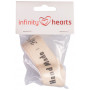 Infinity Hearts Fabric Ribbon Handmade 15mm - 3 meters