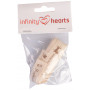 Infinity Hearts Fabric Ribbon Handmade Assorted Figures 15mm - 3 meters