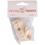 Infinity Hearts Fabric Ribbon Measuring tape Motifs 15mm - 3 meters