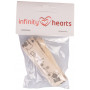 Infinity Hearts Fabric Ribbon Sew Motifs Black 15mm - 3 meters