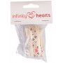 Infinity Hearts Fabric Ribbon Love Doves 15mm - 3 meters