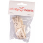 Infinity Hearts Fabric Ribbon Handmade Assorted Motifs Black 15mm - 3 meters