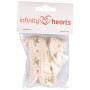 Infinity Hearts Fabric Ribbon Love Pigeons & Hearts 15mm - 3 meters