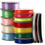 Satin Ribbon, assorted colours, W: 3-19 mm, 15 roll/ 1 pack