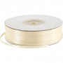 Satin Ribbon, off-white, W: 3 mm, 100 m/ 1 roll