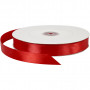 Satin Ribbon, red, W: 20 mm, 100 m/ 1 roll