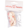 Infinity Hearts Fabric Ribbon Chickens Assorted colors 15mm - 3 meters