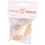 Infinity Hearts Fabric Ribbon Made by labels Assorted Figures 20mm - 3 meters
