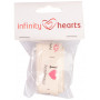 Infinity Hearts Fabric Ribbon Handmade Assorted Motifs 20mm - 3 meters