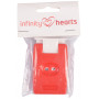 Infinity Hearts Row Counter / Knitting Counter Red 7x4mm