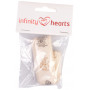 Infinity Hearts Fabric Ribbon Butterflies Motifs 20mm - 3 meters