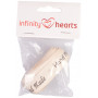 Infinity Hearts Fabric Ribbon Handmade 25mm - 3 meters