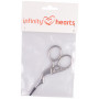 Infinity Hearts Embroidery Scissors Stork Silver 9.3cm - 1 pcs