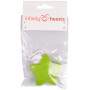 Infinity Hearts Suspender Clips Silicone Star Green 5x5cm - 1 pcs