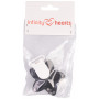Infinity Hearts Suspender Clips Silicone Star Black 5x5cm - 1 pcs
