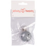 Infinity Hearts Suspender Clips Silicone Round Gray 3,5x3,5cm - 1 pcs