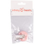 Infinity Hearts Suspender Clips Silicone Round Pink 3.5x3.5cm - 1 pcs
