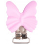 Infinity Hearts Suspender Clips Silicone Butterfly Pink 3.5x3.8cm - 1 pcs