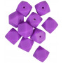 Infinity Hearts Beads Geometric Silicone Purple 14mm - 10 pcs