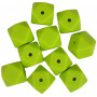 Infinity Hearts Beads Geometric Silicone Green 14mm - 10 pcs